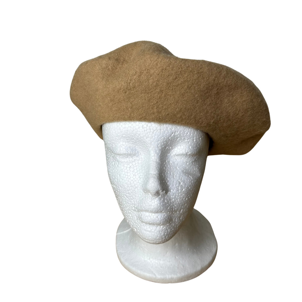 RUBI Beret Womens Wool Hat‎ One Size Camel Tan French Artist Style Chic Soft